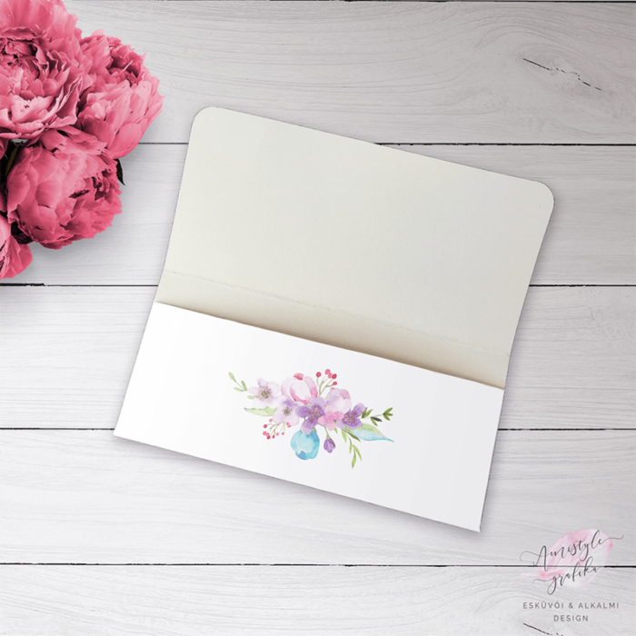 Virágmintás Ajándékpénz Átadó Boríték Virágmintás Ajándékpénz Átadó Boríték