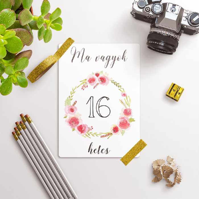 Rózsás Kismama Mérföldkő Kártyák Rózsás Kismama Mérföldkő Kártyák