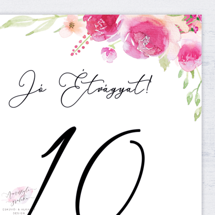 Pink Barack Rózsás Esküvői Asztalszám Pink Barack Rózsás Esküvői Asztalszám