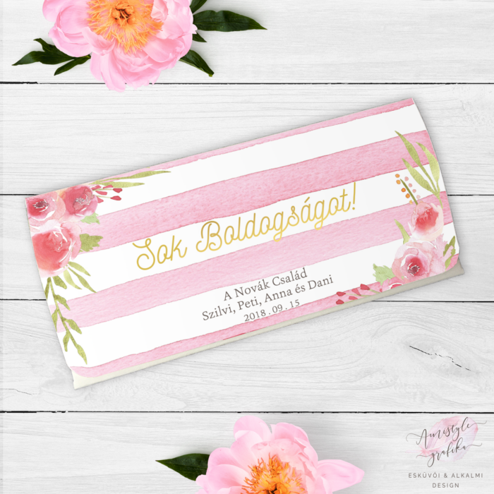 Pink Akvarell Vintage Ajándékpénz Átadó Boríték Pink Akvarell Vintage Ajándékpénz Átadó Boríték