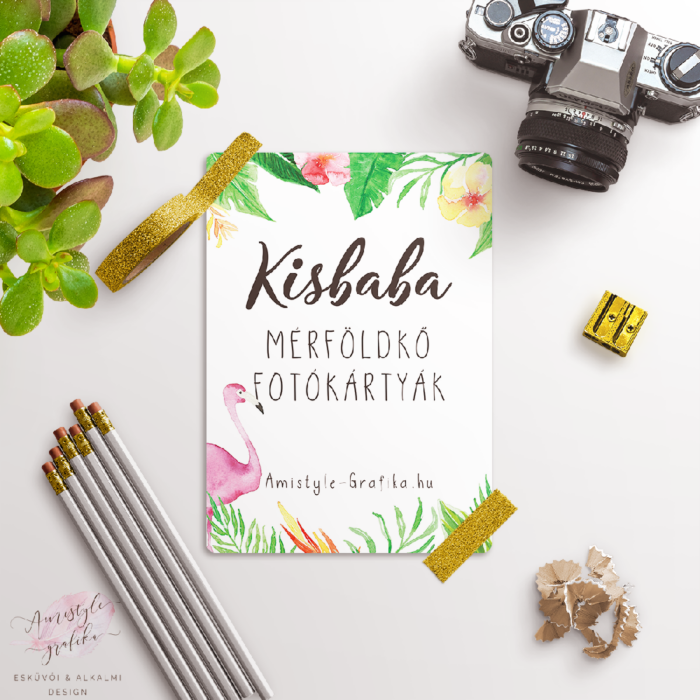 Flamingós Kisbaba Mérföldkő Fotókártya Csomag Flamingós Kisbaba Mérföldkő Fotókártya Csomag