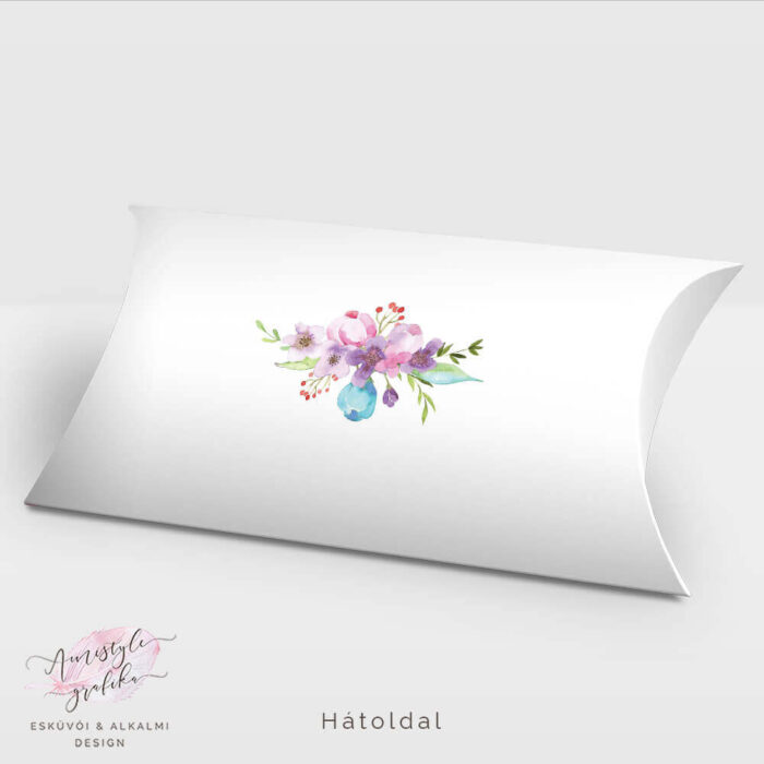 Virágos Nászajándék Pénzátadó Pillow Box Virágos Nászajándék Pénzátadó Pillow Box