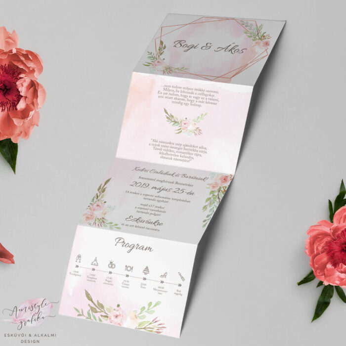 Geometrikus Harmonika Esküvői Meghívó Geometrikus Harmonika Esküvői Meghívó