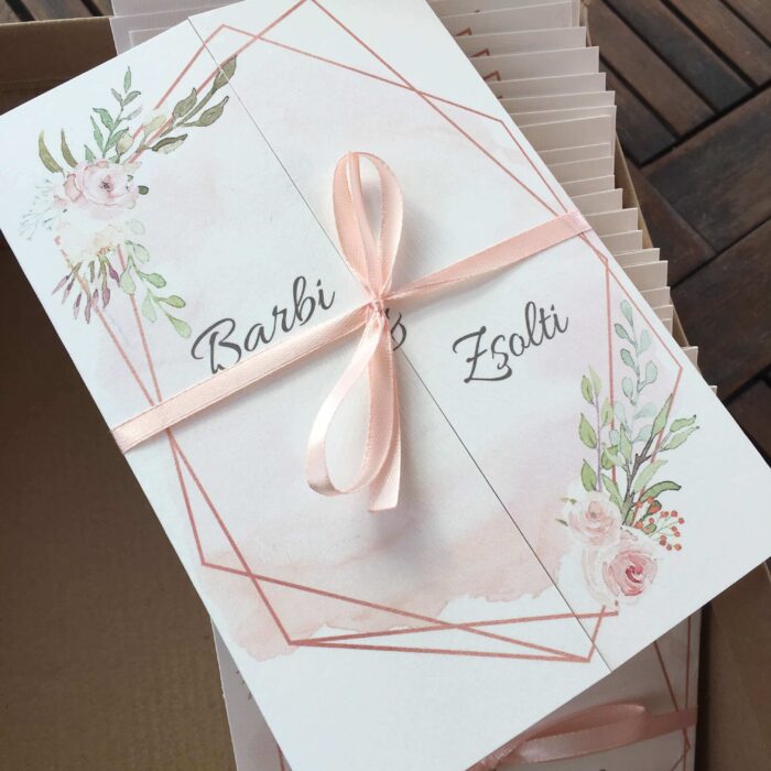 Geometrikus Akvarell Ablakos Esküvői Meghívó Geometrikus Akvarell Ablakos Esküvői Meghívó