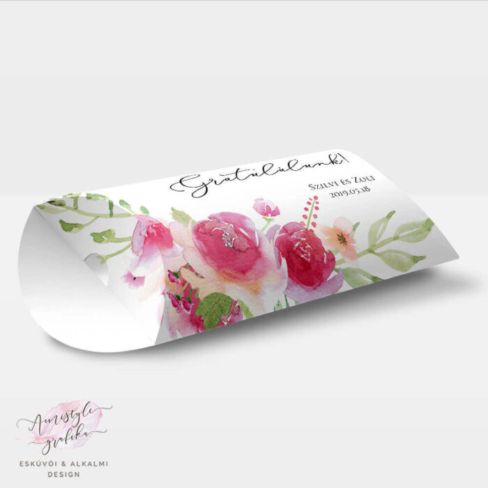 Pink Barack Nászajándék Pénzátadó Pillow Box Pink Barack Nászajándék Pénzátadó Pillow Box