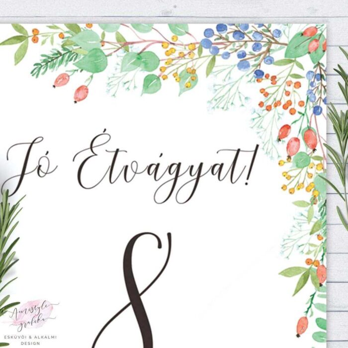 Fall Berry Esküvői Asztalszám Fall Berry Esküvői Asztalszám