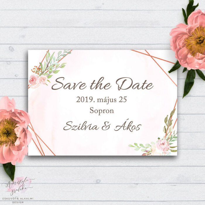 Geometrikus_Esküvői Save the Date kártya_1 Geometrikus_Esküvői Save the Date kártya_1