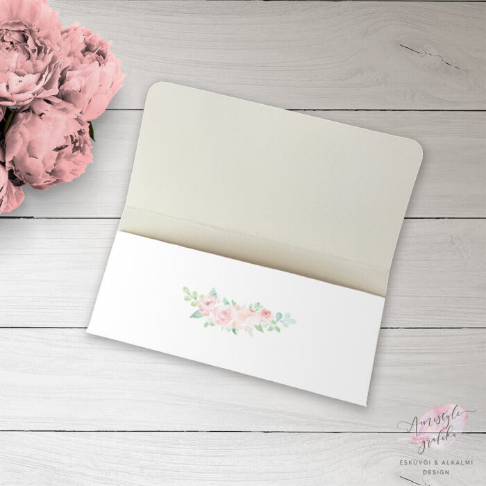 Pasztellvirágos Nászajándék Pénzátadó Boríték Pasztellvirágos Nászajándék Pénzátadó Boríték
