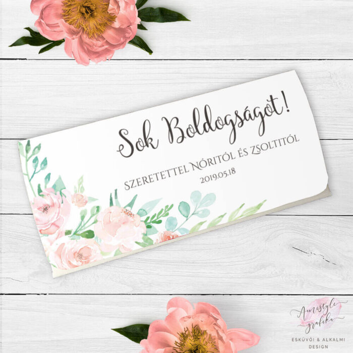 Pasztellvirágos Nászajándék Pénzátadó Boríték Pasztellvirágos Nászajándék Pénzátadó Boríték