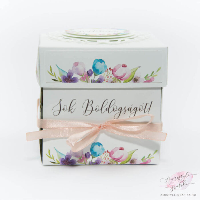 Virágos Esküvői Meglepetés Ajándékdoboz Virágos Esküvői Meglepetés Ajándékdoboz