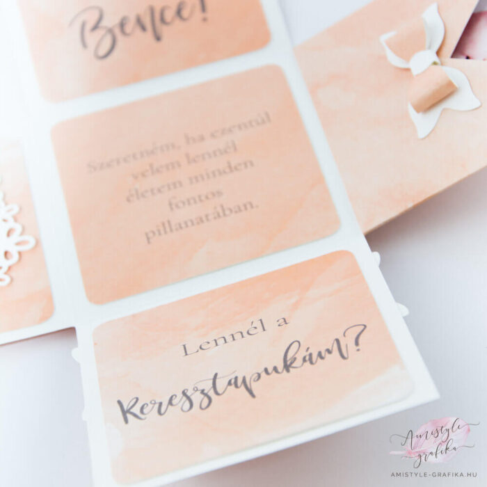 Masnis és Csipkés Keresztszülő Felkérő Meglepetésdoboz - Több színben Masnis és Csipkés Keresztszülő Felkérő Meglepetésdoboz - Több színben