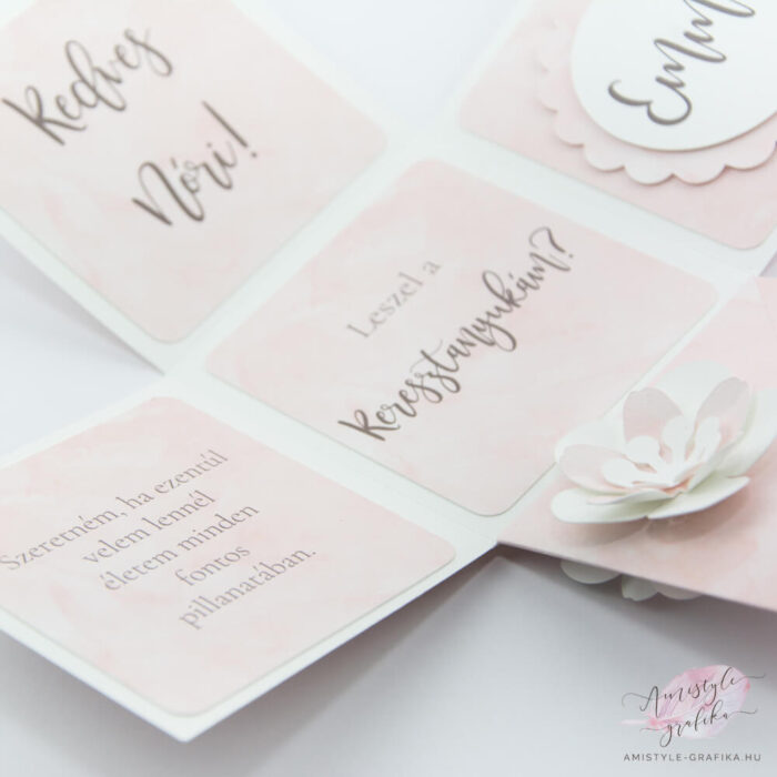 Púder Akvarell Keresztszülő Felkérő Meglepetésdoboz Púder Akvarell Keresztszülő Felkérő Meglepetésdoboz