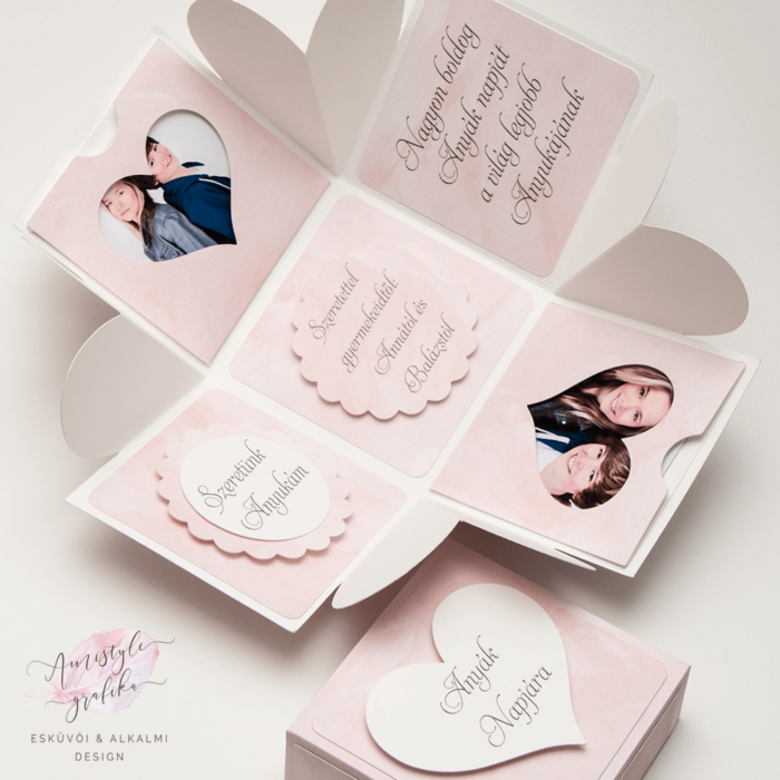 Anyák Napi Szíves Meglepetésdoboz - Több színben Anyák Napi Szíves Meglepetésdoboz - Több színben