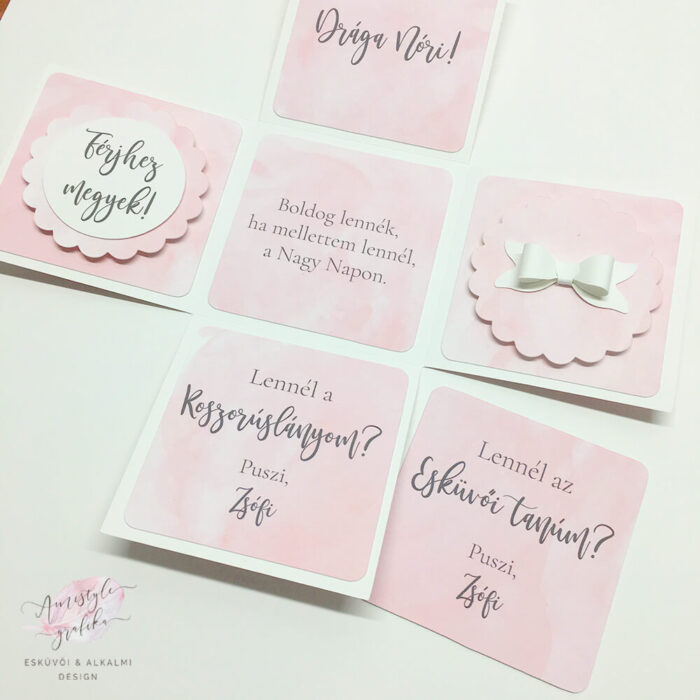 Masnis Koszorúslány/Tanú Felkérő Meglepetésdoboz - Több színben Masnis Koszorúslány/Tanú Felkérő Meglepetésdoboz - Több színben