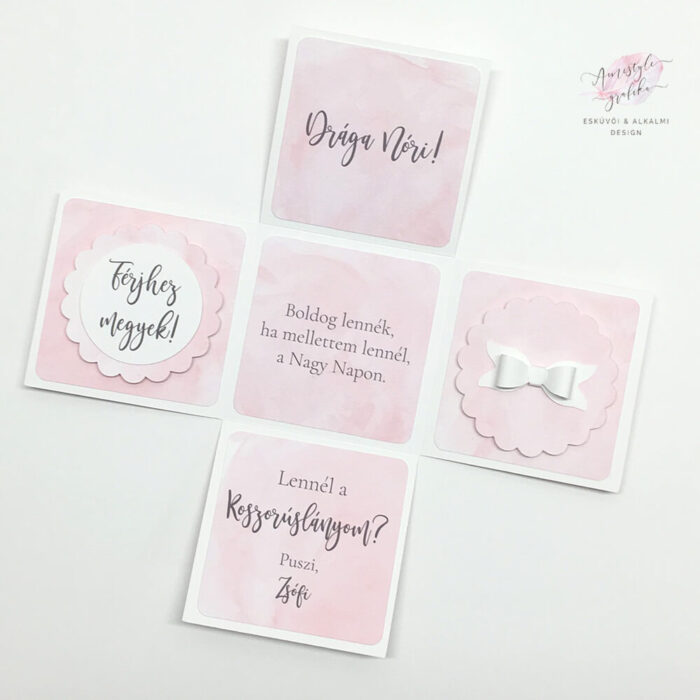 Masnis Koszorúslány/Tanú Felkérő Meglepetésdoboz - Több színben Masnis Koszorúslány/Tanú Felkérő Meglepetésdoboz - Több színben