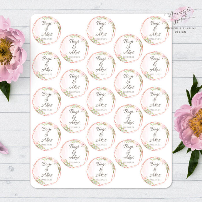 Geometrikus Borítékzáró Matrica - 23 db/ív Geometrikus Borítékzáró Matrica - 23 db/ív