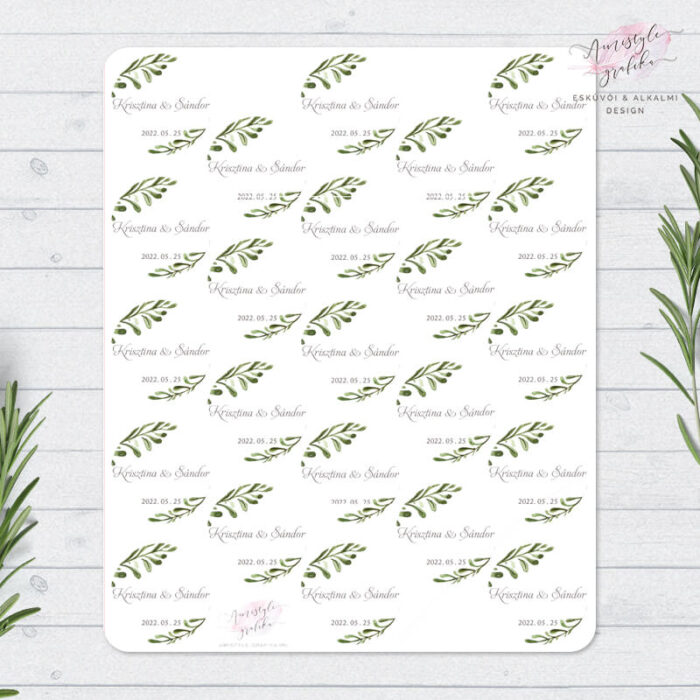 Greenery Akvarell Borítékzáró Matrica Greenery Akvarell Borítékzáró Matrica