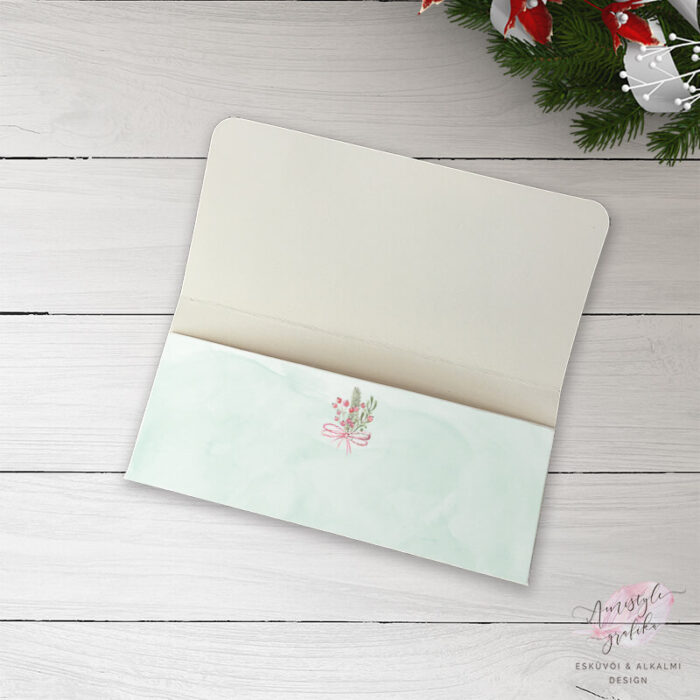 Karácsonyi Masnis Ajándék Pénzátadó Boríték - Púder Karácsonyi Masnis Ajándék Pénzátadó Boríték - Púder