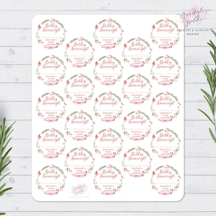 Karácsonyi Mintás Ajándékkísérő Matrica Karácsonyi Mintás Ajándékkísérő Matrica