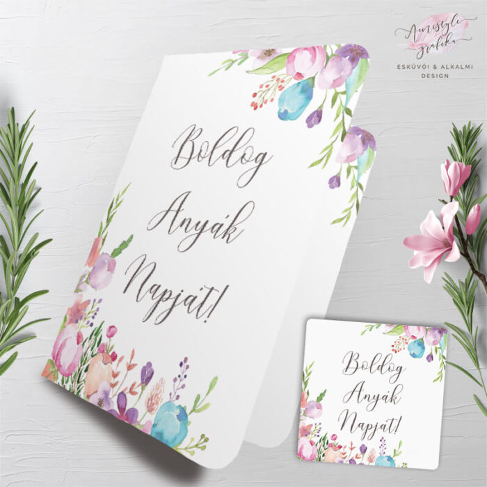 Virágos Anyák Napi Fényképes Üdvözlőlap Ajándékkísérő Kártyával Virágos Anyák Napi Fényképes Üdvözlőlap Ajándékkísérő Kártyával