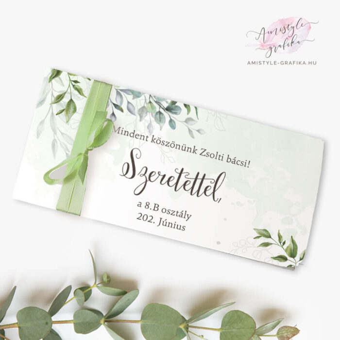 Boho Greenery Tanárbúcsúztató Ajándékkártya Átadó Boríték Boho Greenery Tanárbúcsúztató Ajándékkártya Átadó Boríték