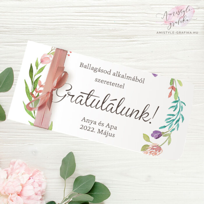 Vadvirágkoszorús Ballagási Pénzátadó Boríték Vadvirágkoszorús Ballagási Pénzátadó Boríték