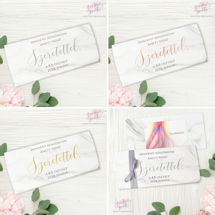 Márvány Tanárbúcsúztató Ajándékkártya Átadó Boríték Márvány Tanárbúcsúztató Ajándékkártya Átadó Boríték