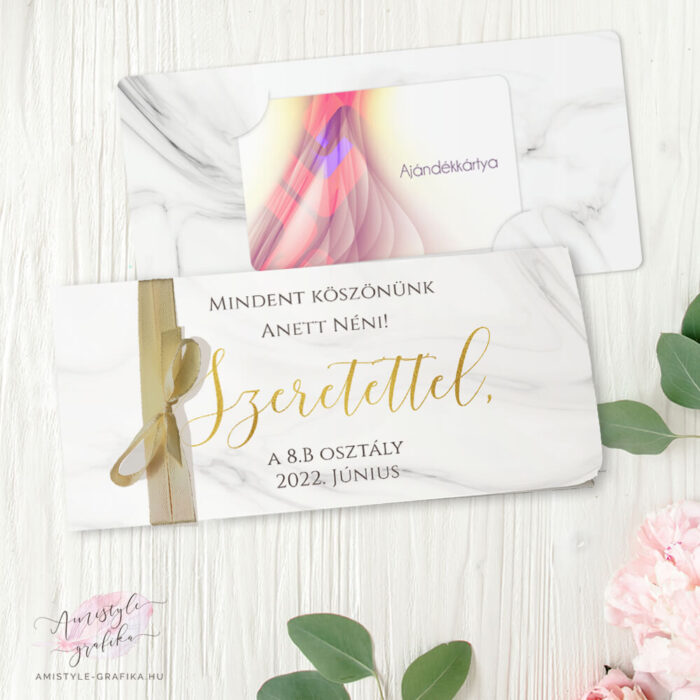 Márvány Tanárbúcsúztató Ajándékkártya Átadó Boríték Márvány Tanárbúcsúztató Ajándékkártya Átadó Boríték