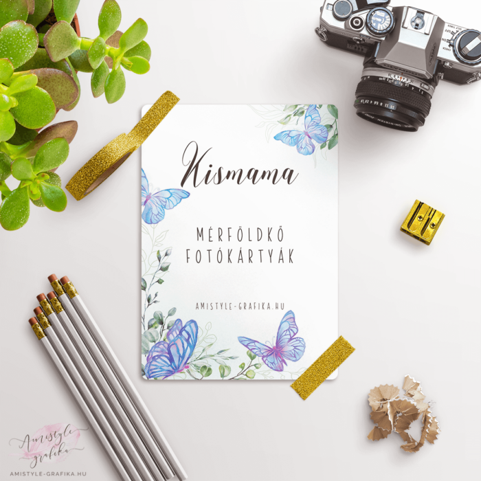 Kék Pillangós Kismama Mérföldkő Kártya Csomag - 38 darabos Kék Pillangós Kismama Mérföldkő Kártya Csomag - 38 darabos
