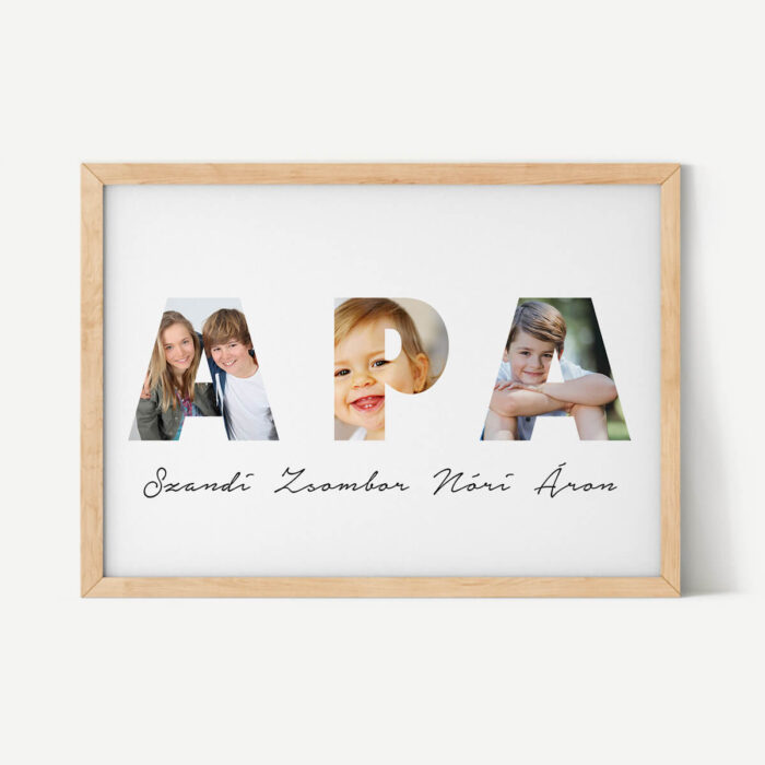 Fotós Feliratos Apa Poszter Fotós Feliratos Apa Poszter