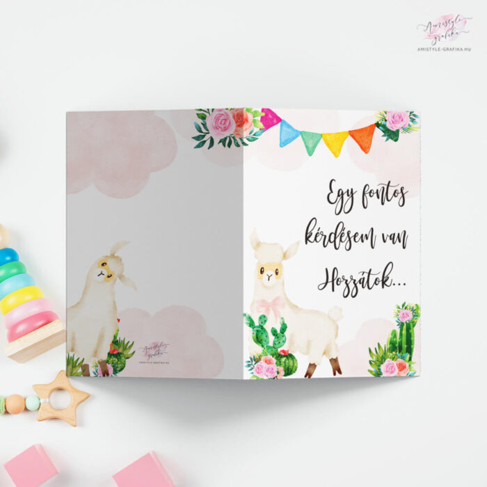 Lovely Llama_Keresztszülő felkérő hajtott_A6_2 Lovely Llama_Keresztszülő felkérő hajtott_A6_2