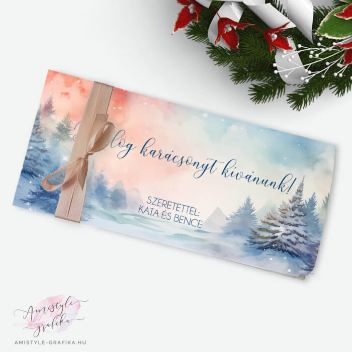 Karácsonyi Pénzátadó Boríték - Téli Hajnal Karácsonyi Pénzátadó Boríték - Téli Hajnal