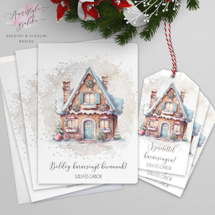 Karácsonyi Üdvözlőlap (Kártyával vagy Anélkül) - 1 vagy 3 db - Havas Mézes Karácsonyi Üdvözlőlap (Kártyával vagy Anélkül) - 1 vagy 3 db - Havas Mézes