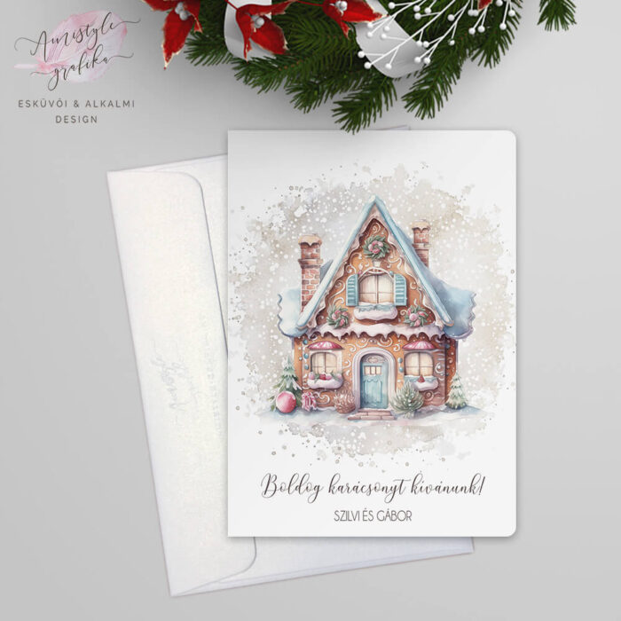 Karácsonyi Üdvözlőlap (Kártyával vagy Anélkül) - 1 vagy 3 db - Havas Mézes Karácsonyi Üdvözlőlap (Kártyával vagy Anélkül) - 1 vagy 3 db - Havas Mézes