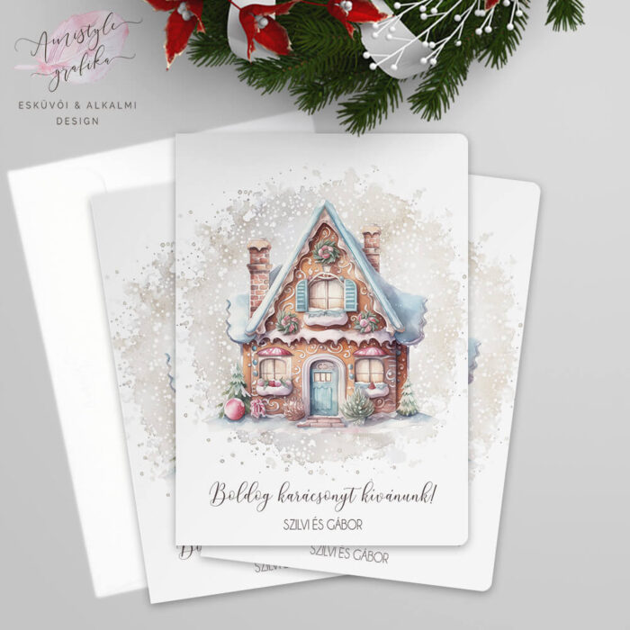 Karácsonyi Üdvözlőlap (Kártyával vagy Anélkül) - 1 vagy 3 db - Havas Mézes Karácsonyi Üdvözlőlap (Kártyával vagy Anélkül) - 1 vagy 3 db - Havas Mézes