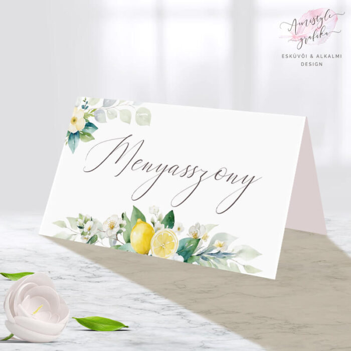 Amalfi Lemon_Esküvői Ültetőkártya_2 Amalfi Lemon_Esküvői Ültetőkártya_2