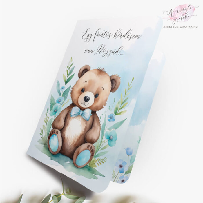 Dusty Bear_Keresztszülő felkérő lap_1 Dusty Bear_Keresztszülő felkérő lap_1