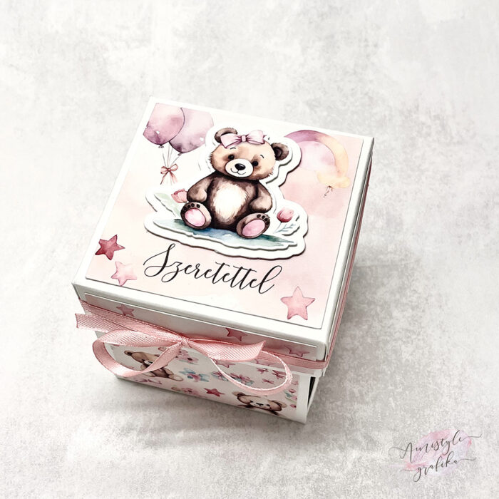 Blush Bear Keresztszülő Felkérő Meglepetésdoboz Blush Bear Keresztszülő Felkérő Meglepetésdoboz
