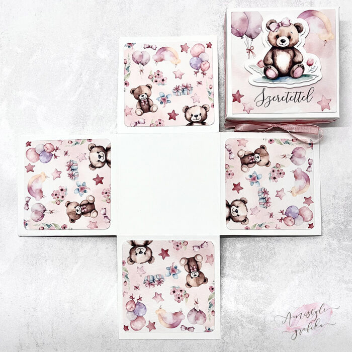 Blush Bear Keresztszülő Felkérő Meglepetésdoboz Blush Bear Keresztszülő Felkérő Meglepetésdoboz