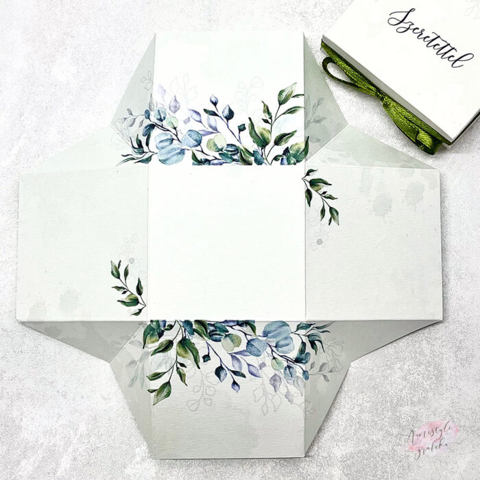 Boho Greenery Keresztszülő Felkérő Minibox Boho Greenery Keresztszülő Felkérő Minibox