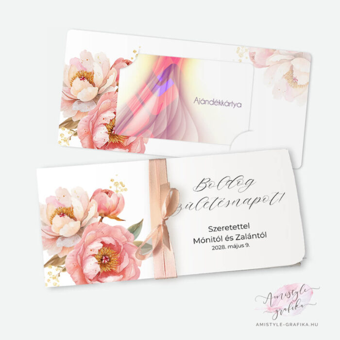 Peony Pénzátadó Boríték - elegáns ajándékpénz átadó - Tetszőleges felirattal Peony Pénzátadó Boríték - elegáns ajándékpénz átadó - Tetszőleges felirattal