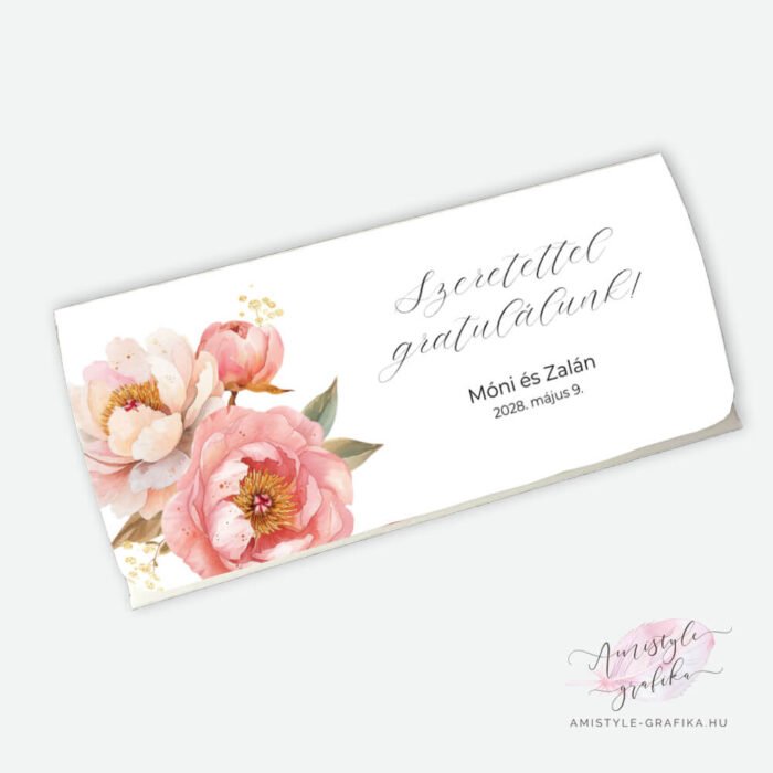 Peony Pénzátadó Boríték - elegáns ajándékpénz átadó - Tetszőleges felirattal Peony Pénzátadó Boríték - elegáns ajándékpénz átadó - Tetszőleges felirattal